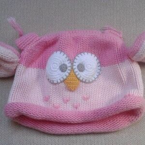 Zubels Girls Knit Hat Two-Tone Pink with Fun Ears & Design for Infants/Toddler
